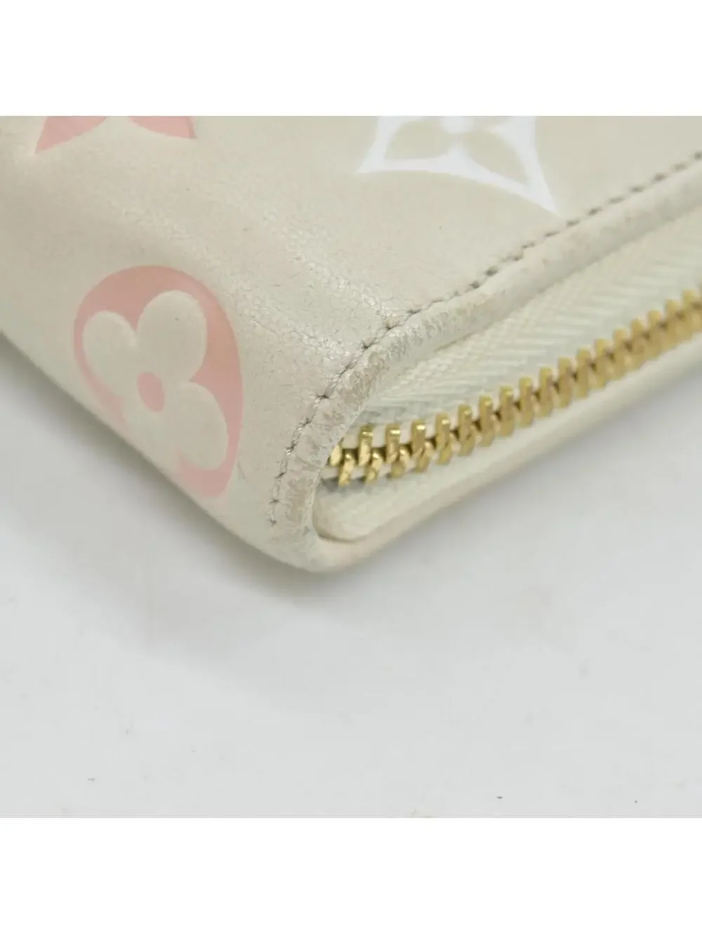 $1490 Louis Vuitton Tricolor Monogram Embossed LambskinZippy